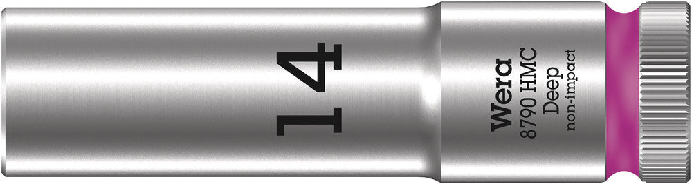 WERA 05004554001 8790 HMC DEEP (1/2" DRIVE SOCKETS - DEEP - 6-POINT) 1/2" DEEP SOCKET SW 14 PINK