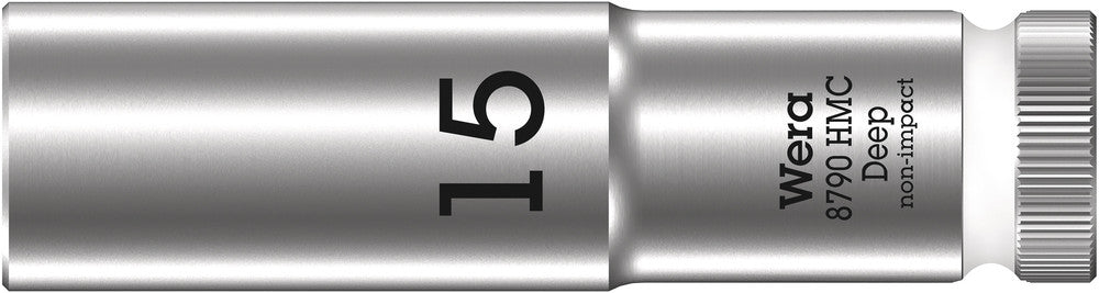 WERA 05004555001 8790 HMC DEEP (1/2" DRIVE SOCKETS - DEEP - 6-POINT) 1/2" DEEP SOCKET SW 15 WHITE