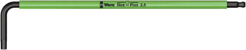 WERA 05022604001 950 SPKL HEX-PLUS SW 2.5 BRIGHT GREEN LONG ARM HEX KEY * MUST BE ORDERED IN BOX QTY OF 10