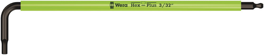 WERA 05022631001 950 SPKL HEX-PLUS SW 3/32" BRIGHT GREEN LONG ARM HEX KEY * MUST BE ORDERED IN BOX QTY OF 10