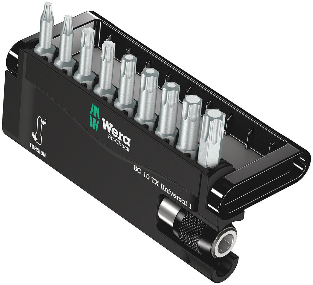 WERA 05056164001 BIT-CHECK 10 TX UNIVERSAL 1 BITS ASSORTMENT