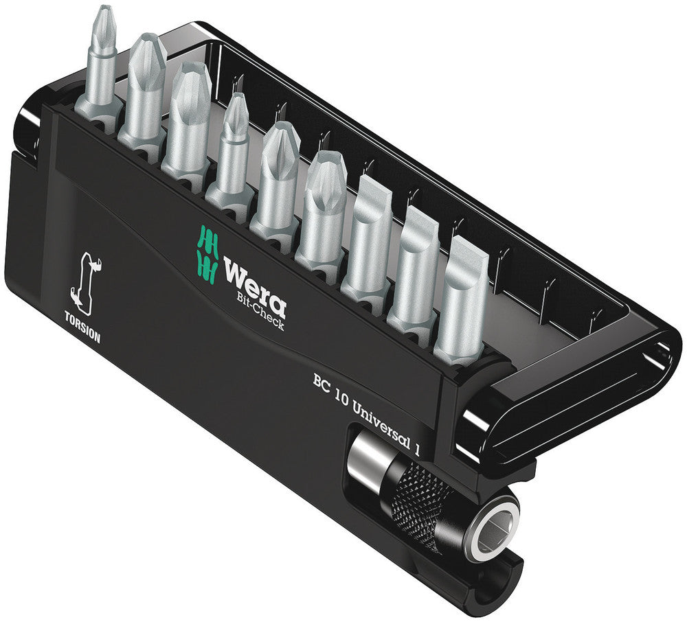 WERA 05056161001 BIT-CHECK 10 UNIVERSAL 1 BITS ASSORTMENT