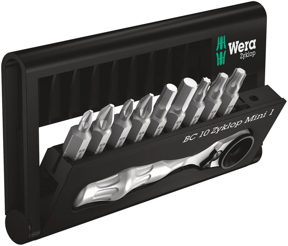 WERA 05073645001 KRAFTFORM KOMPAKT ZYKLOP MINI 1 BITS ASSORTMENT WITH RATCHET