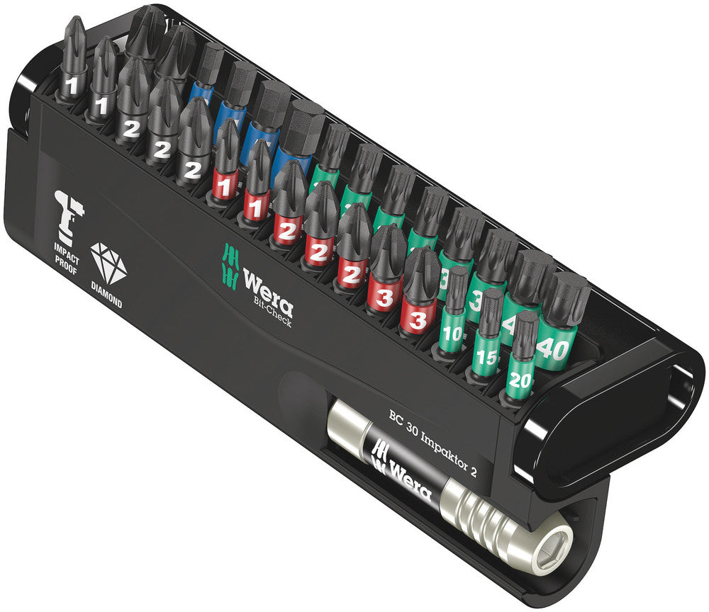 WERA 05057697001 BIT-CHECK 30 IMPAKTOR 2 BIT ASSORTMENT