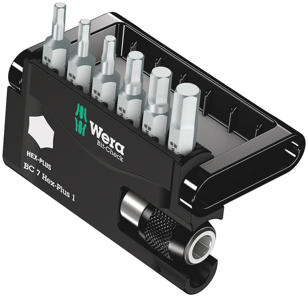 WERA 05056168001 BIT-CHECK 7 HEX-PLUS 1 BITS ASSORTMENT