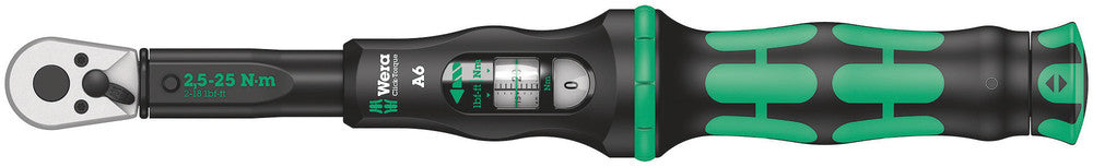 WERA 05075605001 CLICK-TORQUE A6 TORQUE WRENCH HEX 2,5 - 25 NM