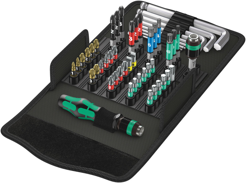 WERA 05057460001 KRAFTFORM KOMPAKT 100 BITS ASSORTMENT WITH BITHOLDING S/DRIVER