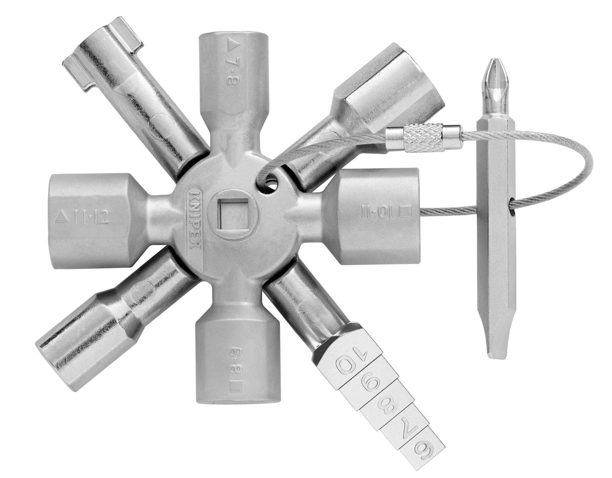 Knipex 00 11 01 TwinKey® Universal Control Cabinet Key - KNIPEX Tools