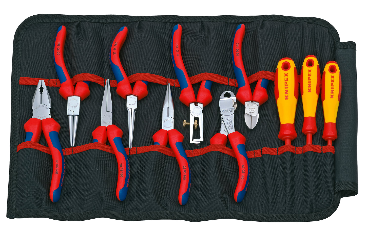 Knipex 00 19 41 11 Pc Pliers In Tool Roll - KNIPEX Tools