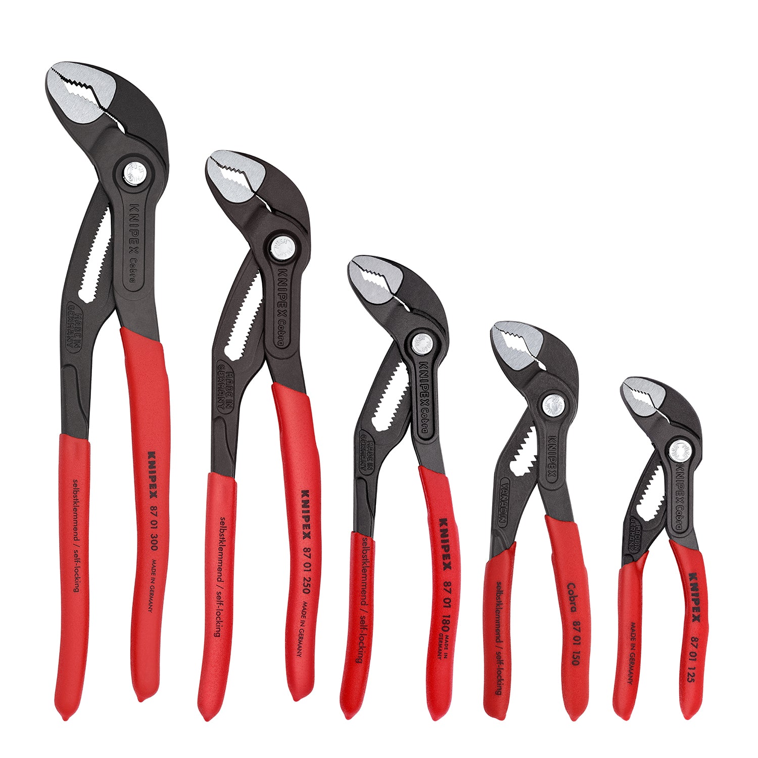 Knipex 00 19 55 S5 5 Pc Pliers Cobra Set In Tool Roll - image 2