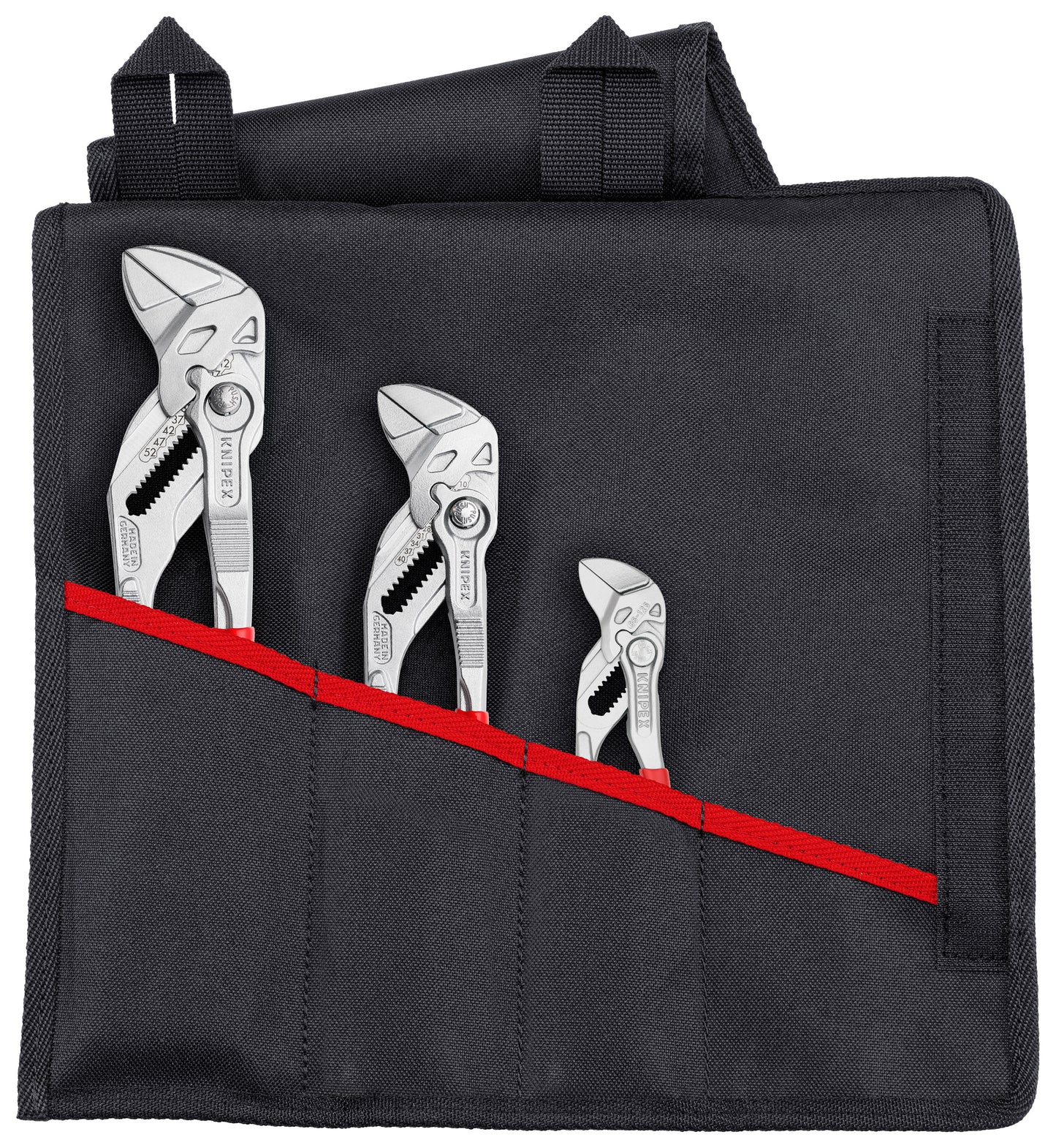 Knipex 00 19 55 S6 3 Pc Pliers Wrench Set in Tool Roll - KNIPEX Tools