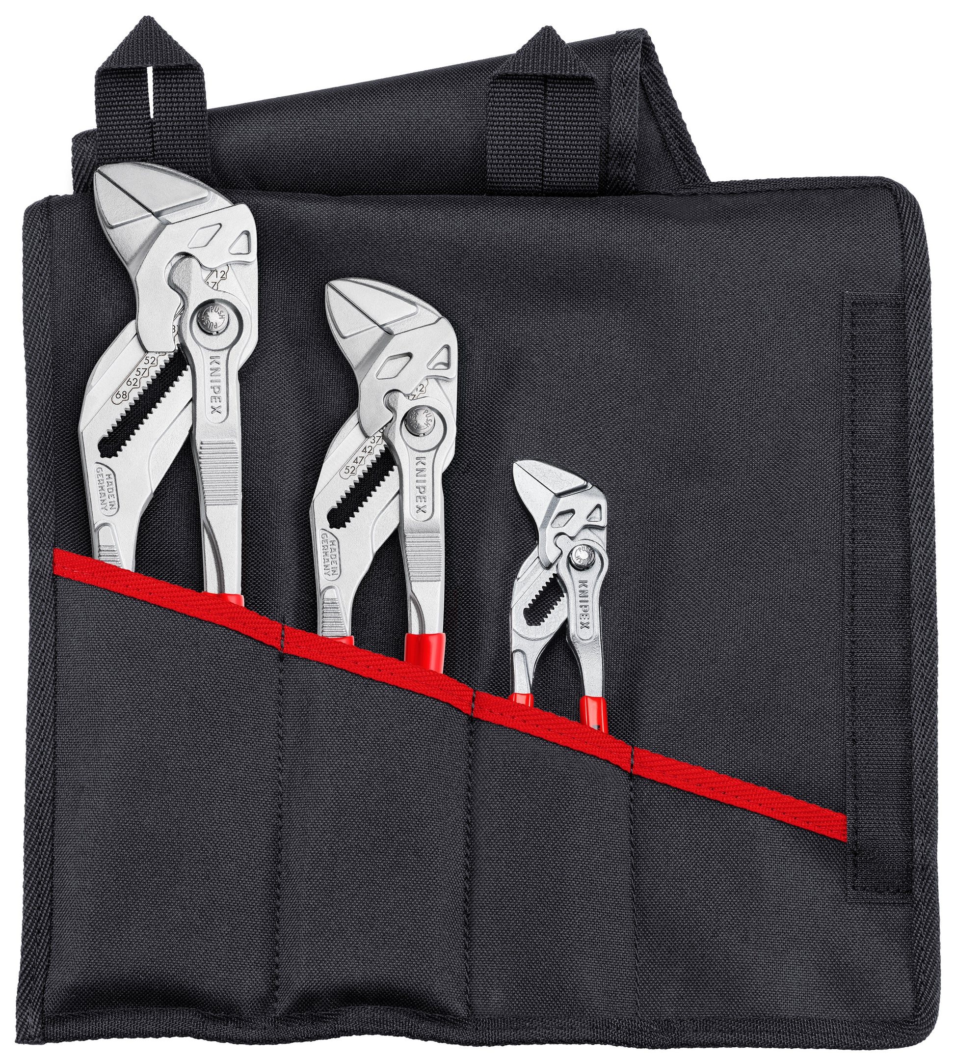 Knipex 00 19 55 S7 3 Pc Pliers Wrench Set in Tool Roll - KNIPEX Tools