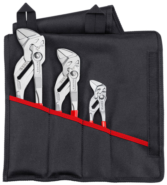 Knipex 00 19 55 S7 3 Pc Pliers Wrench Set in Tool Roll - KNIPEX Tools