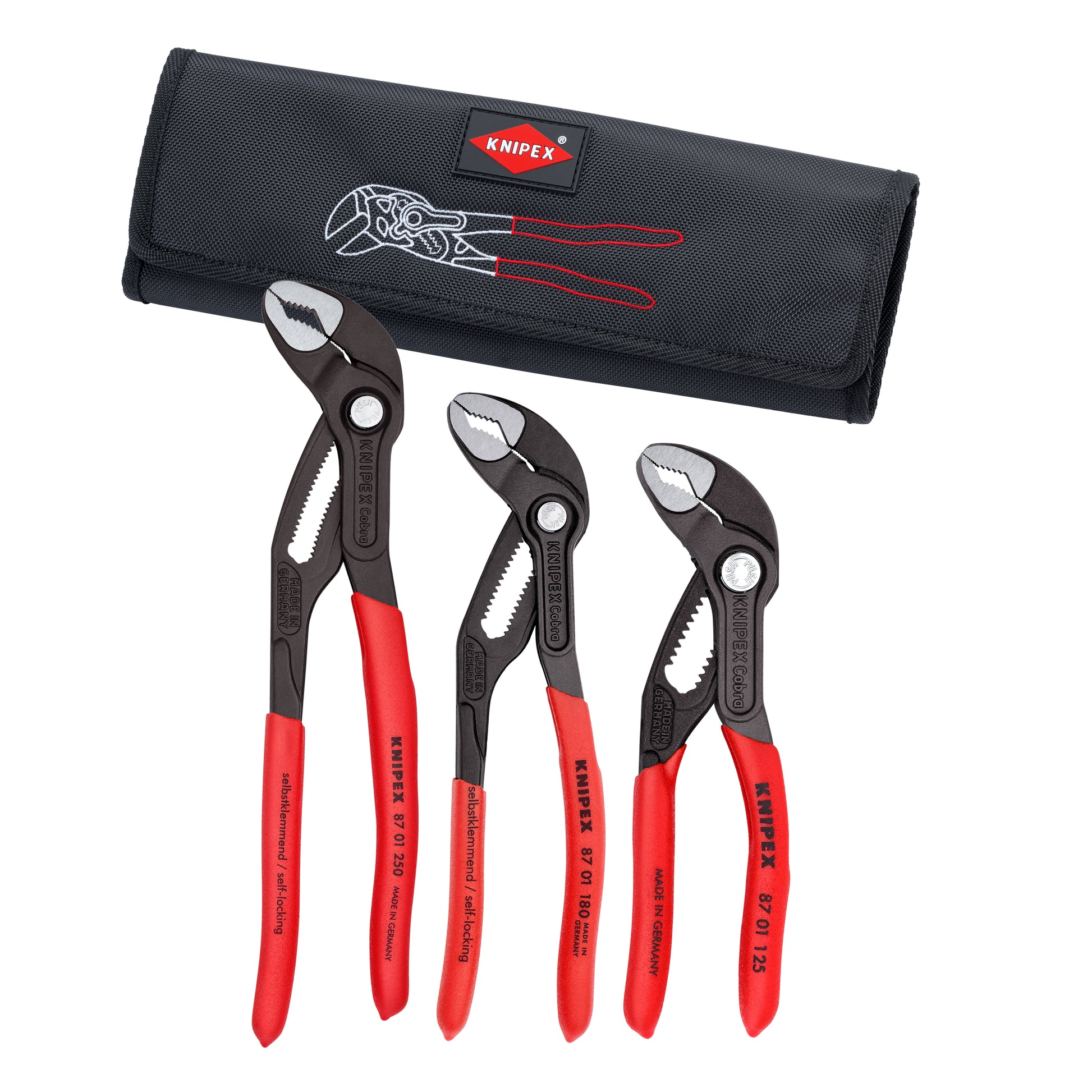 Knipex 00 19 55 S8 3 Pc Cobra® Set in Tool Roll - image 2