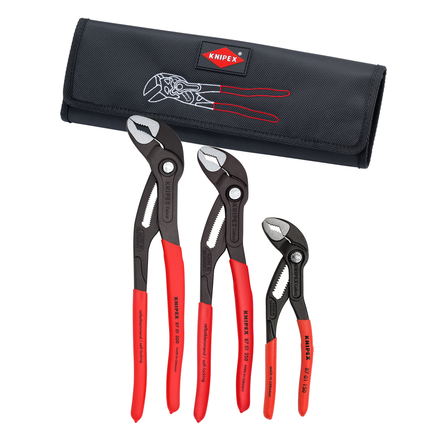 Knipex 00 19 55 S9 3 Pc Cobra® Set in Tool Roll - image 2