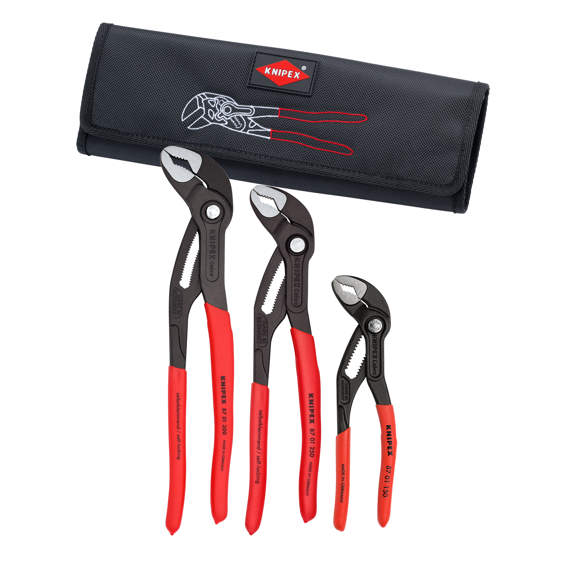 Knipex 00 19 55 S9 3 Pc Cobra® Set in Tool Roll - image 2