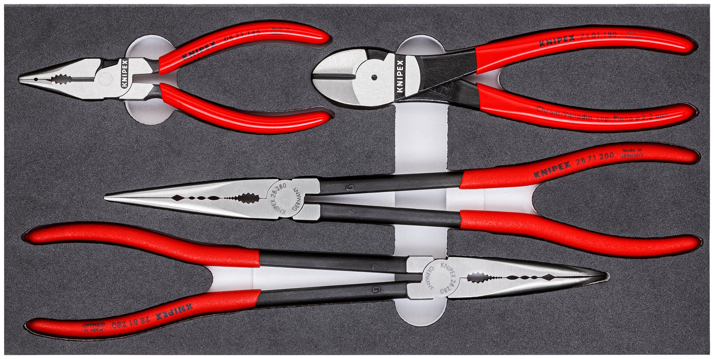 Knipex 00 20 01 V16 4 Pc Automotive Pliers Set in Foam Tray - KNIPEX Tools