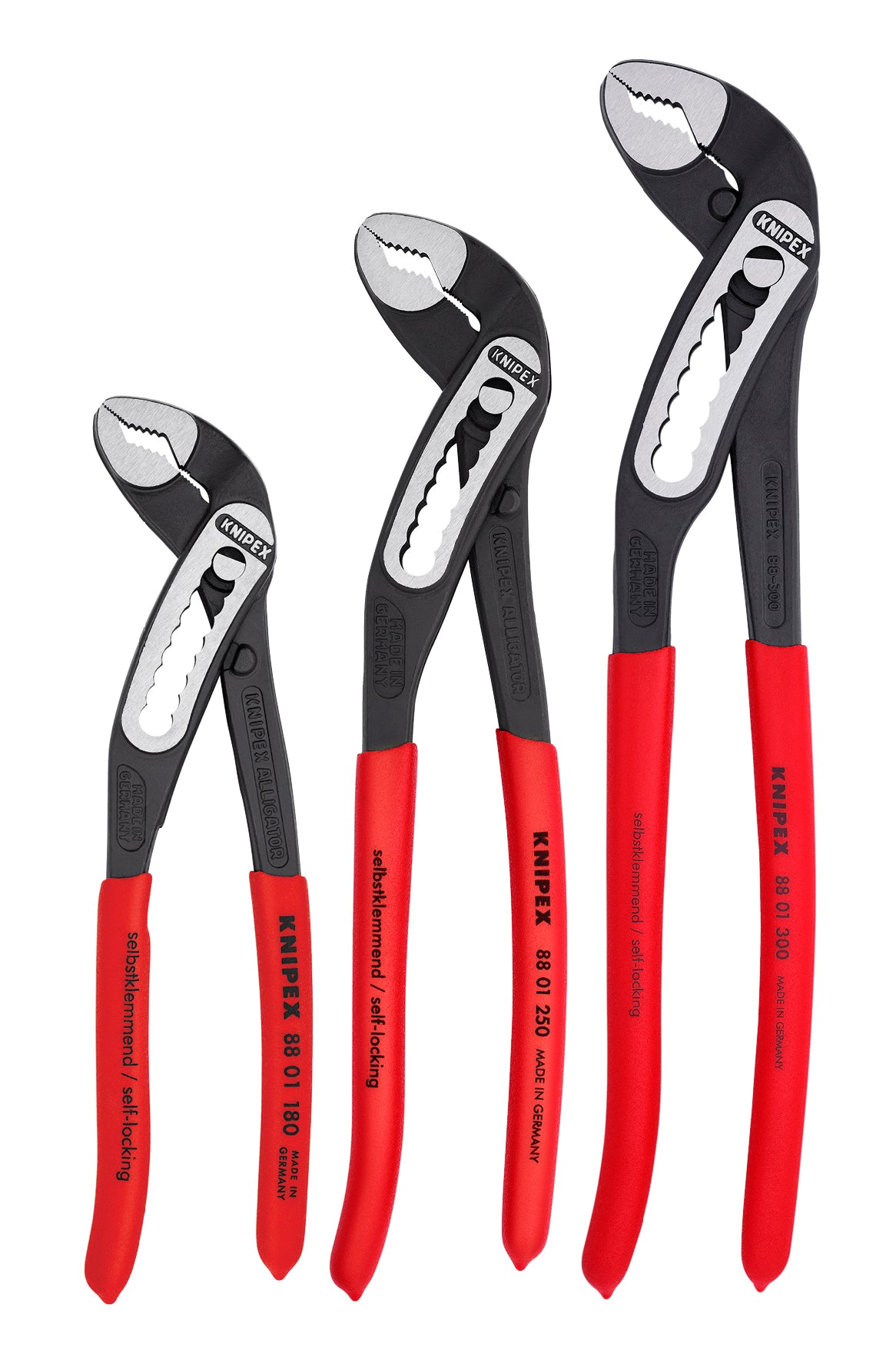 Knipex 00 20 07 US1 3 Pc Alligator® Pliers Set (7", 10", & 12") - KNIPEX Tools