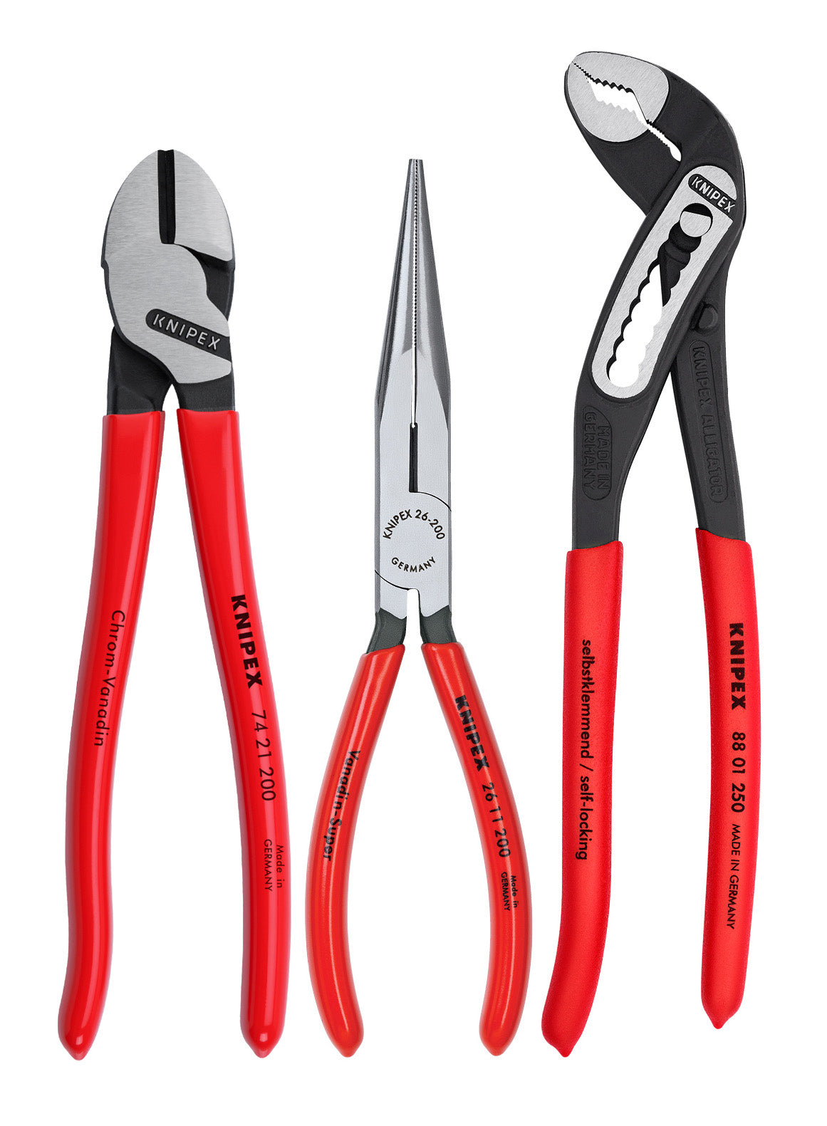 Knipex 00 20 08 US1 3 Pc Universal Pliers Set w/ Alligator® Pliers - KNIPEX Tools