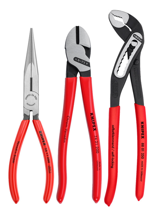 Knipex 00 20 08 US2 3 Pc Universal Pliers Set w/ Cobra® Pliers - KNIPEX Tools