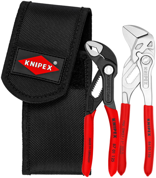 Knipex 00 20 72 V01 2 Pc Mini Pliers In Belt Pouch (86 03 150 & 87 01 125) - KNIPEX Tools