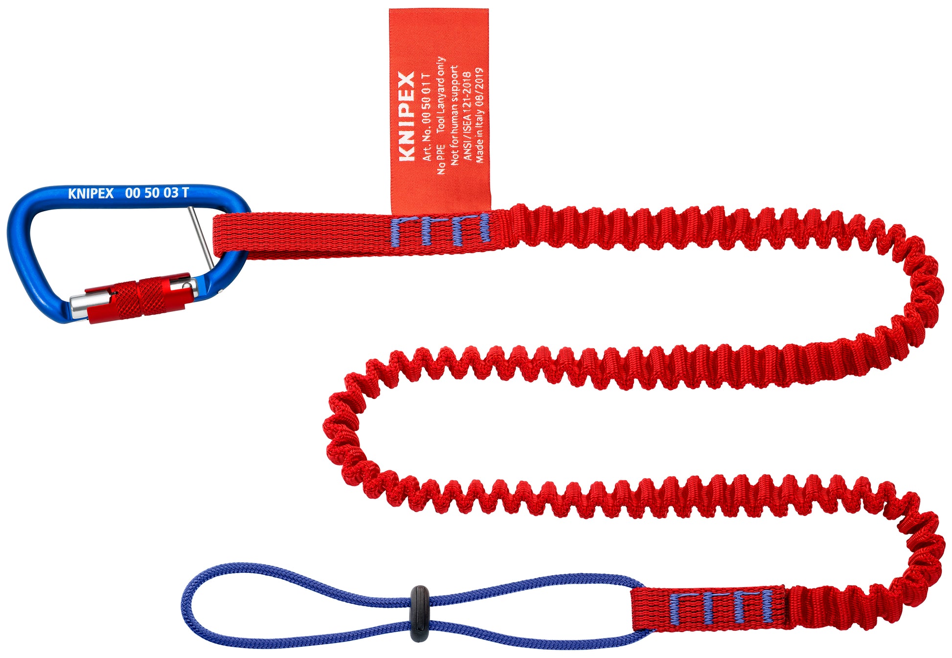 Knipex 00 50 05 T BKA Tool Tethering Lanyard with Captive Eye Carabiner - KNIPEX Tools
