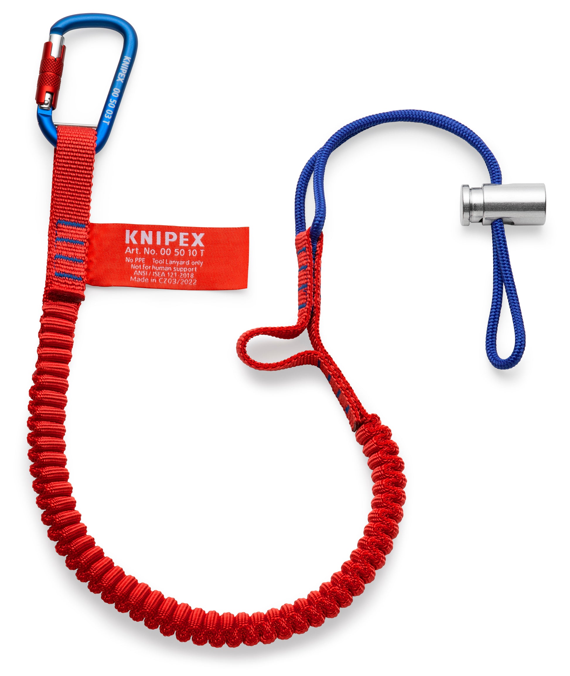 Knipex 00 50 12 T BKA Tool Tethering Lanyard with Captive Eye Carabiner up to 13 lbs. - KNIPEX Tools