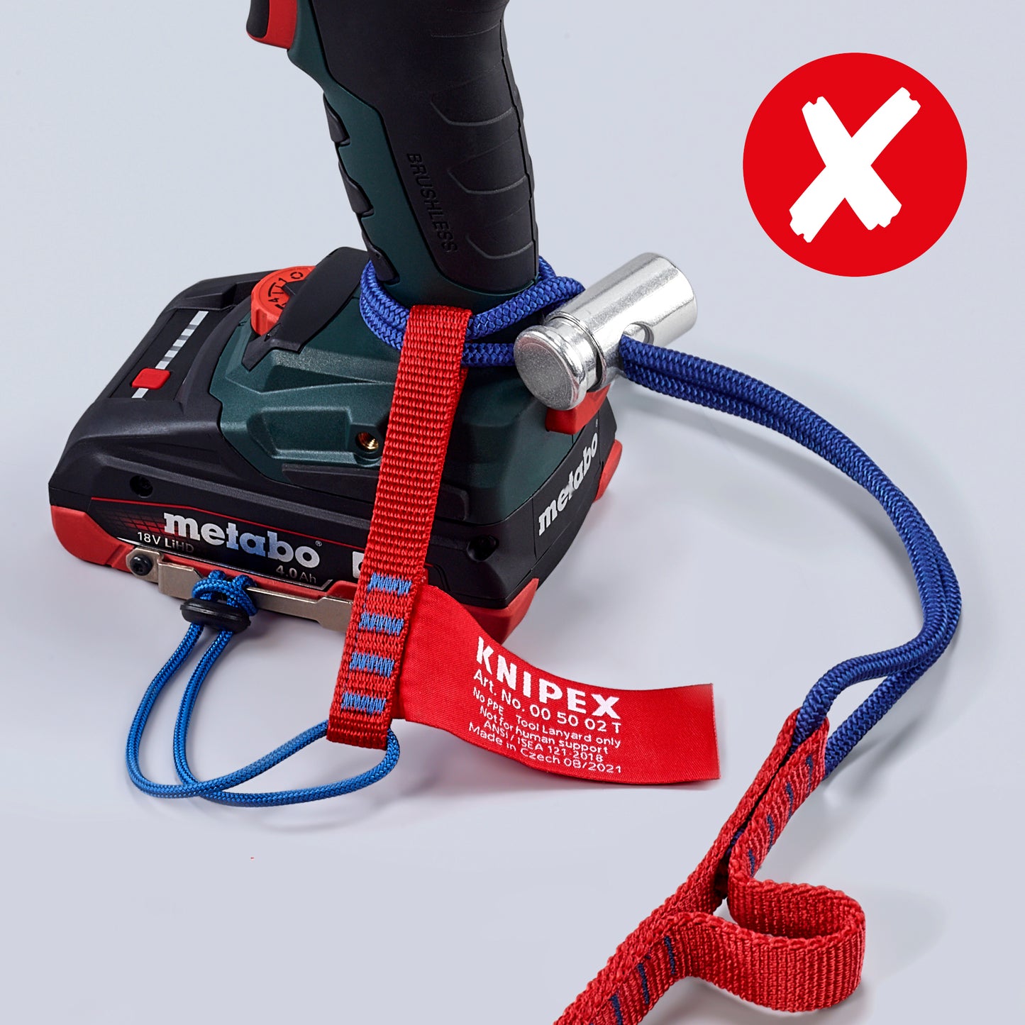 Knipex 00 50 12 T BKA Tool Tethering Lanyard with Captive Eye Carabiner up to 13 lbs. - image 5