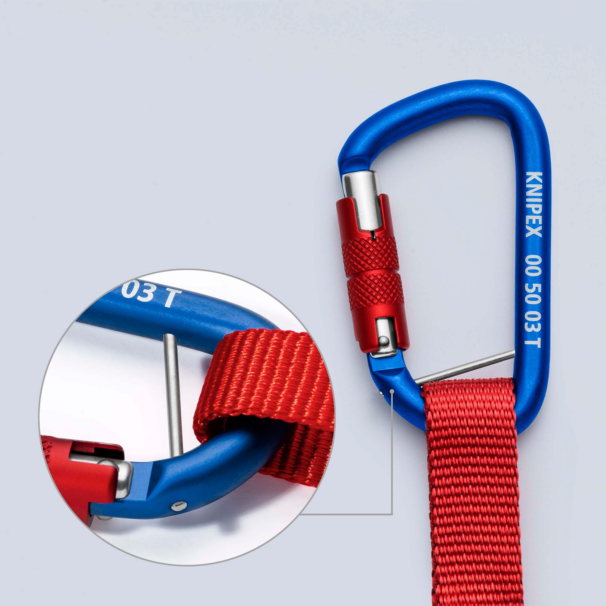 Knipex 00 50 12 T BKA Tool Tethering Lanyard with Captive Eye Carabiner up to 13 lbs. - image 2