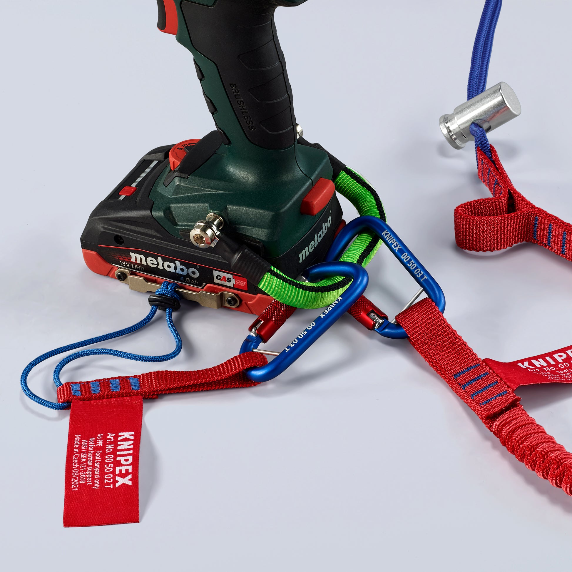 Knipex 00 50 12 T BKA Tool Tethering Lanyard with Captive Eye Carabiner up to 13 lbs. - image 9