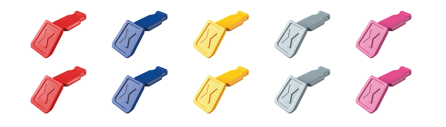 Knipex 00 61 10 01 SBA 10 Pc KNIPEXTEND ColorCode Clips (Red, Blue, Yellow, Light Gray, Magenta) - KNIPEX Tools
