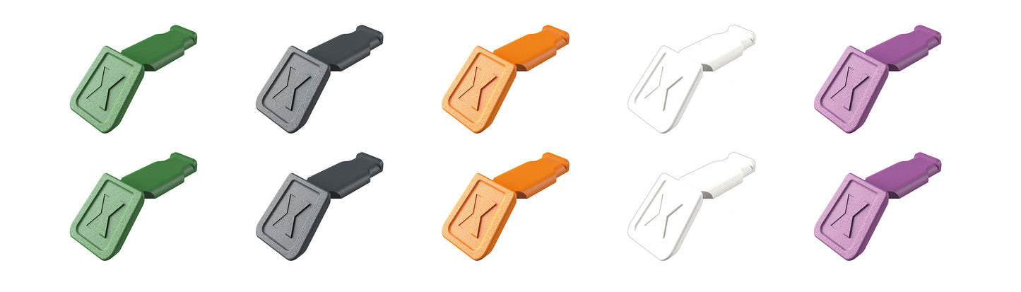 Knipex 00 61 10 02 SBA 10 Pc KNIPEXTEND ColorCode Clips (Green, Dark Gray, Orange, White, Violet) - KNIPEX Tools