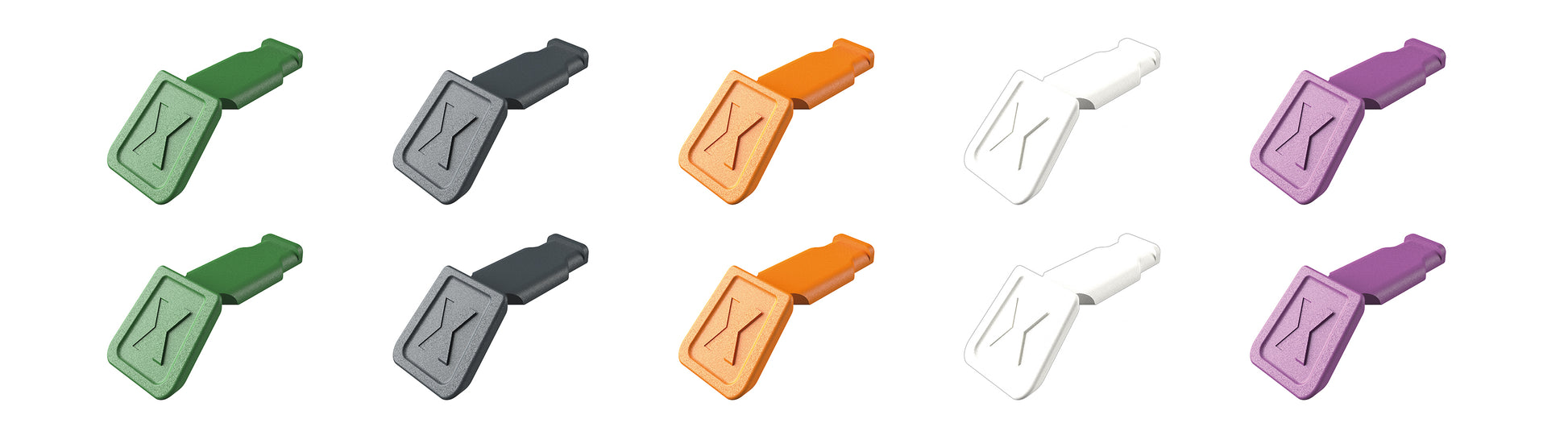 Knipex 00 61 10 02 SBA 10 Pc KNIPEXTEND ColorCode Clips (Green, Dark Gray, Orange, White, Violet) - KNIPEX Tools