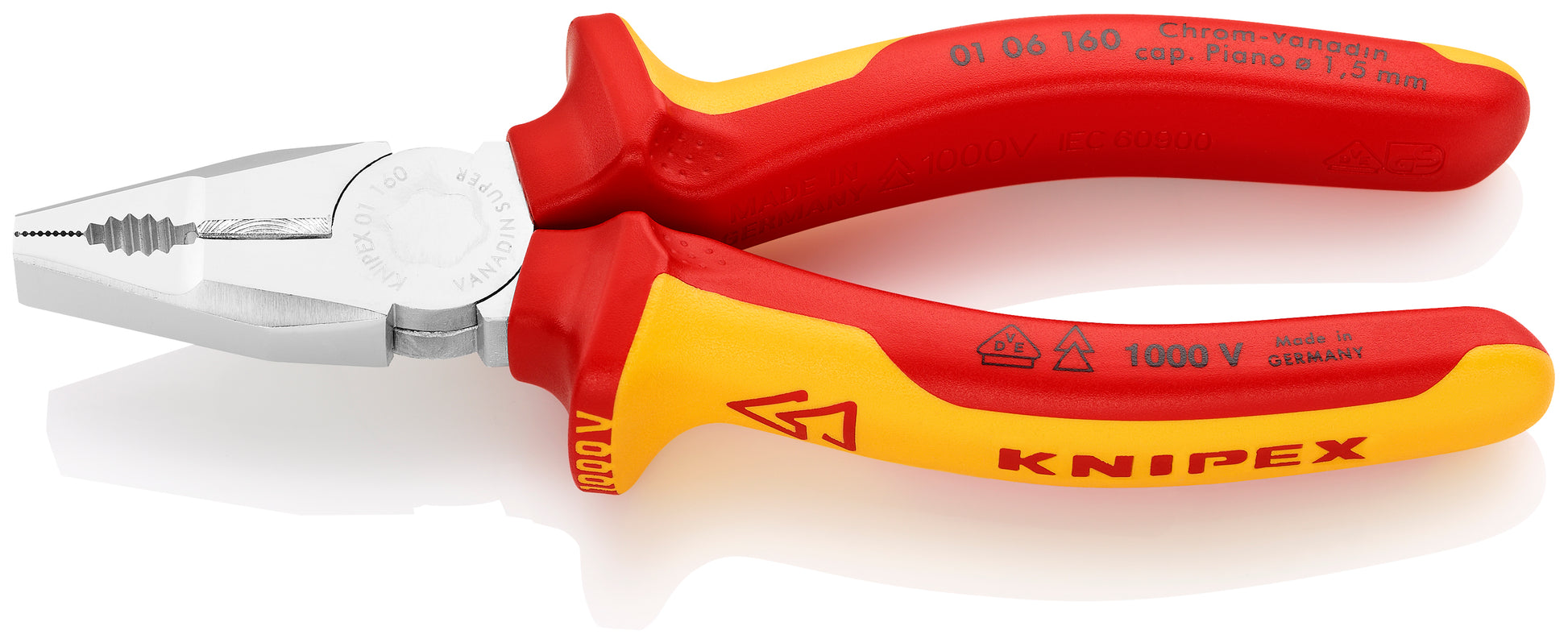 Knipex 01 06 160 Combination Pliers-1000V Insulated - image 2