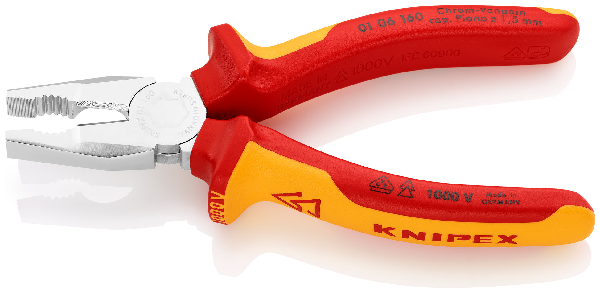 Knipex 01 06 160 Combination Pliers-1000V Insulated - image 3