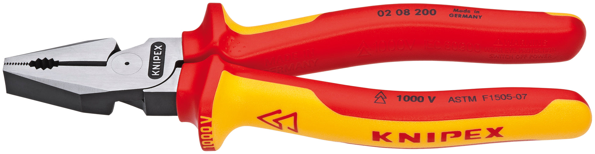 Knipex 02 08 200 US High Leverage Combination Pliers-1000V Insulated - KNIPEX Tools