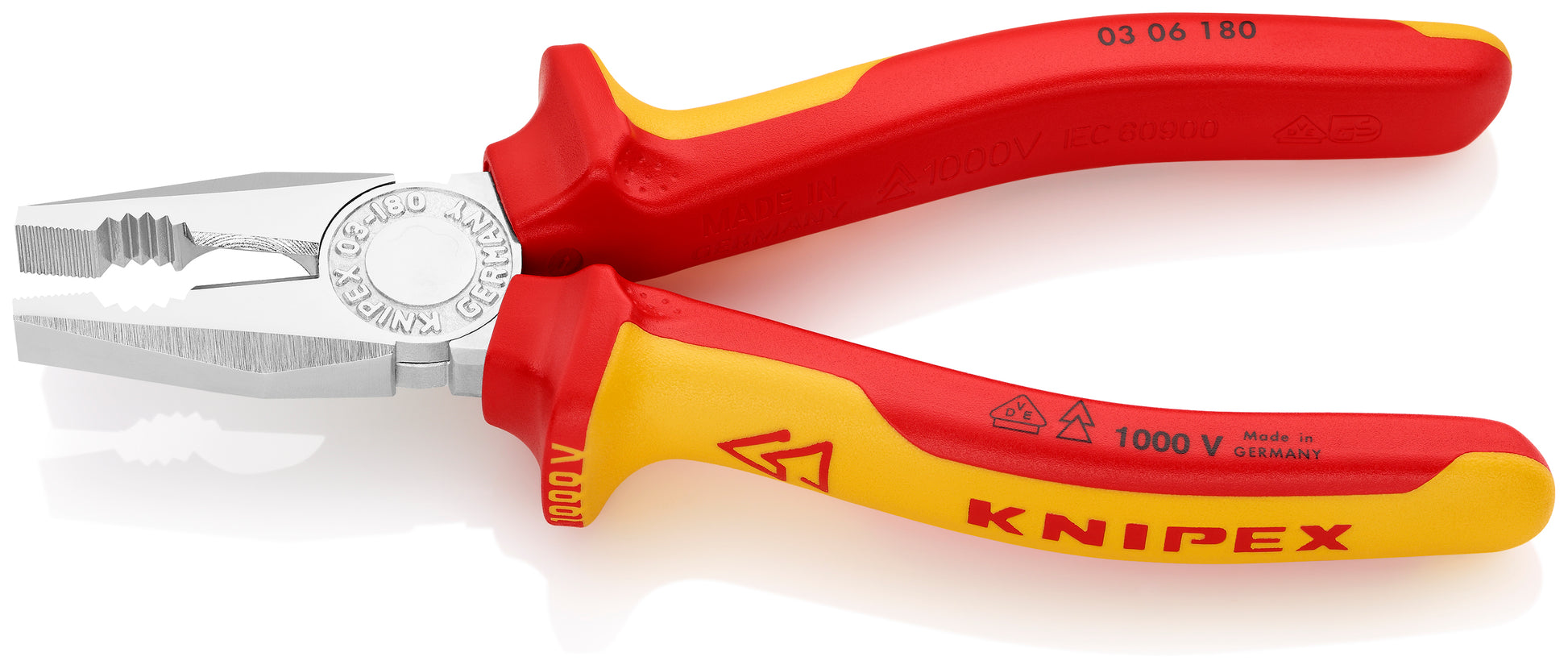 Knipex 03 06 180 Combination Pliers-1000V Insulated - image 3