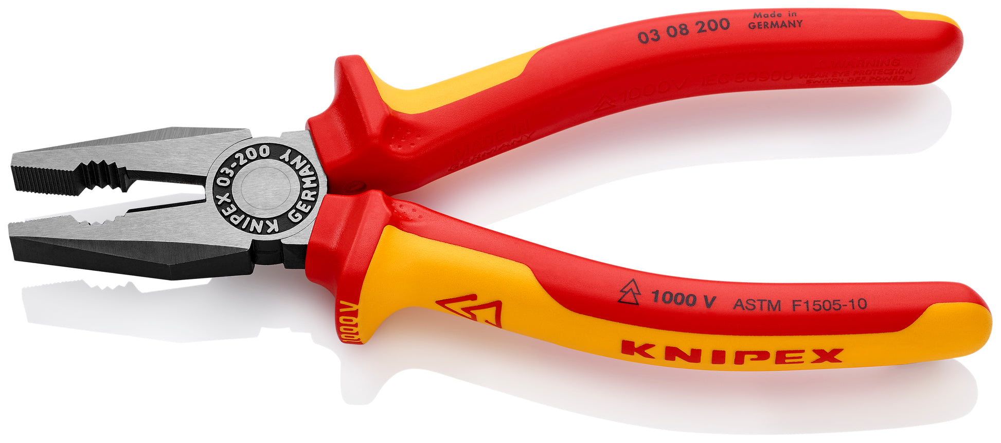 Knipex 03 08 200 SBA Combination Pliers-1000V Insulated - image 3