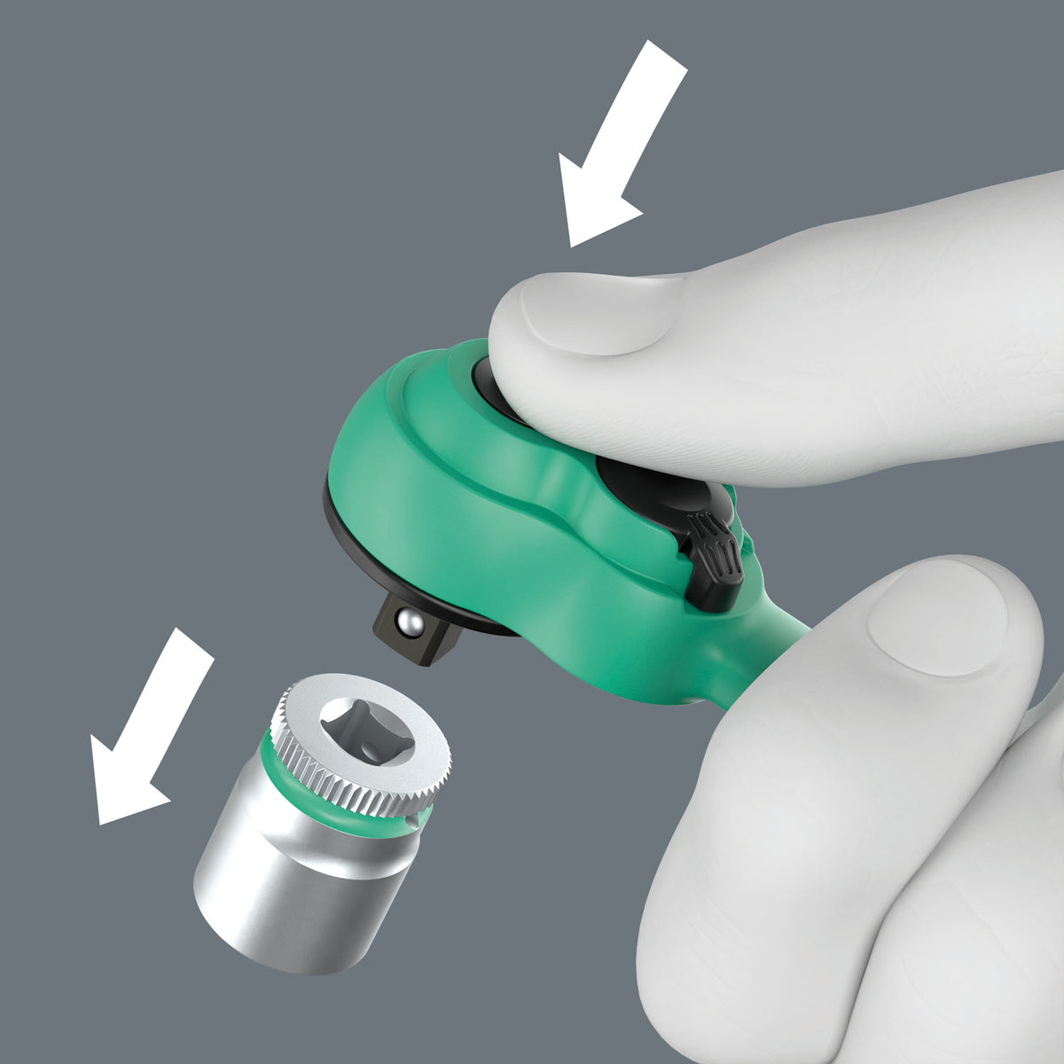 Wera 05005541001 8100 SA 14 ZYKLOP COMFORT RATCHET SET, REVERSING LEVER, 1/4" DRIVE, METRIC, 28 PIECES - image 8