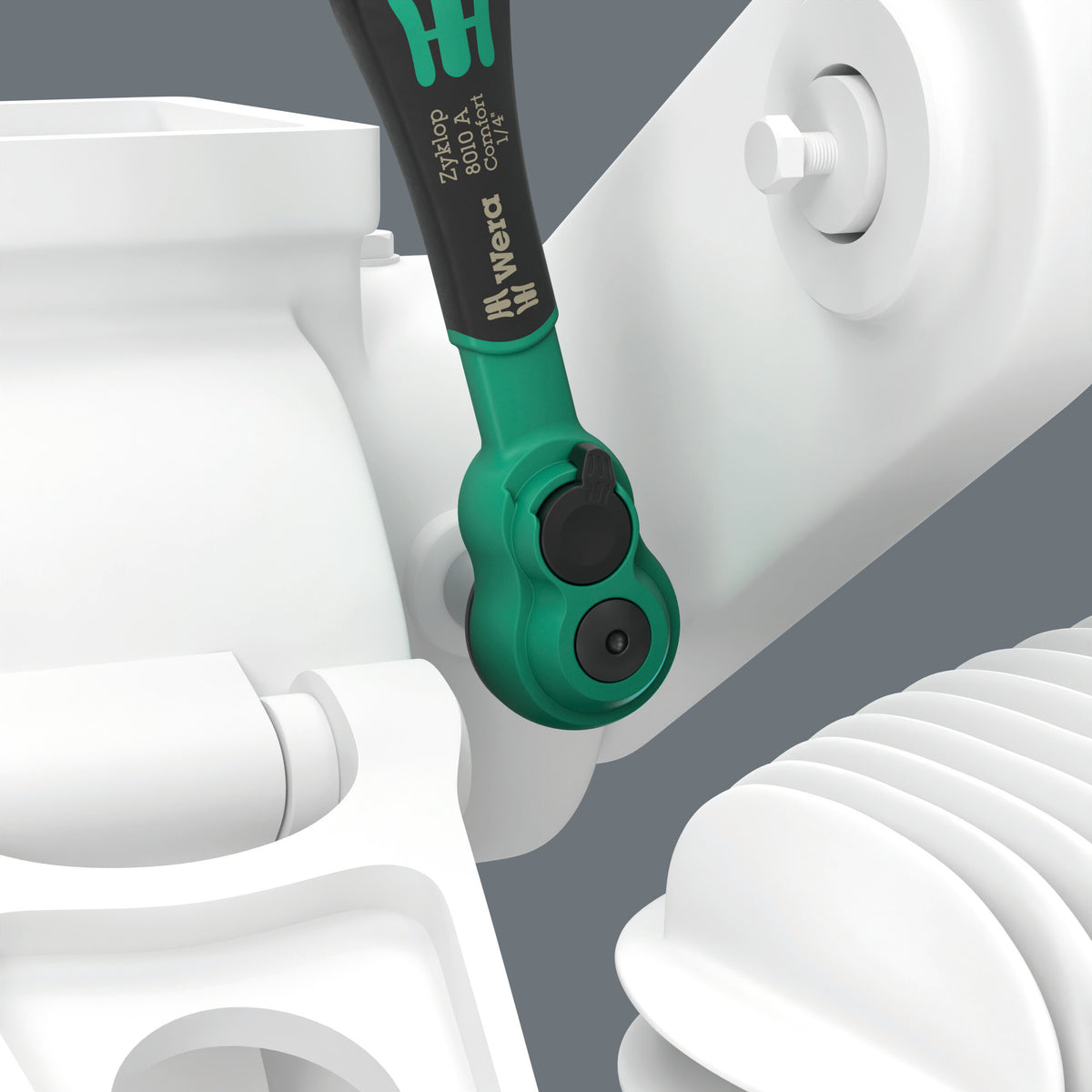 Wera 05005542001 8100 SA 15 ZYKLOP COMFORT RATCHET SET, REVERSING LEVER, 1/4" DRIVE, IMPERIAL, 28 PIECES - image 3