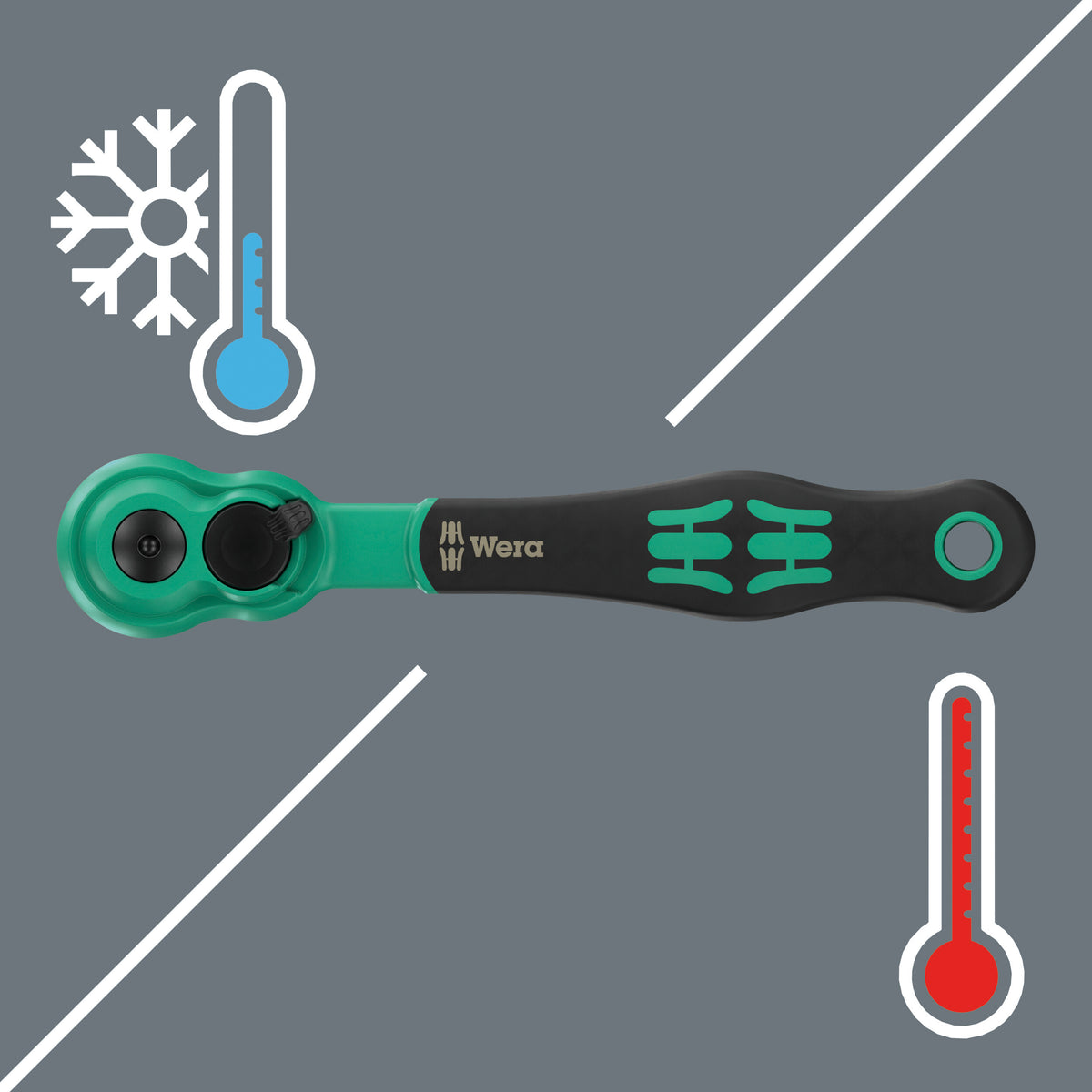 Wera 05005542001 8100 SA 15 ZYKLOP COMFORT RATCHET SET, REVERSING LEVER, 1/4" DRIVE, IMPERIAL, 28 PIECES - image 5