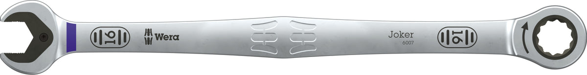 Wera 05020359001 6007 JOKER LONG SB RING RATCHET SPANNER, LONG DESIGN, 16 X 304.5 MM