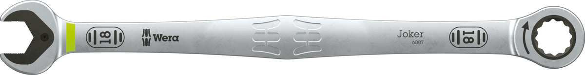 Wera 05020360001 6007 JOKER LONG SB RING RATCHET SPANNER, LONG DESIGN, 18 X 334 MM
