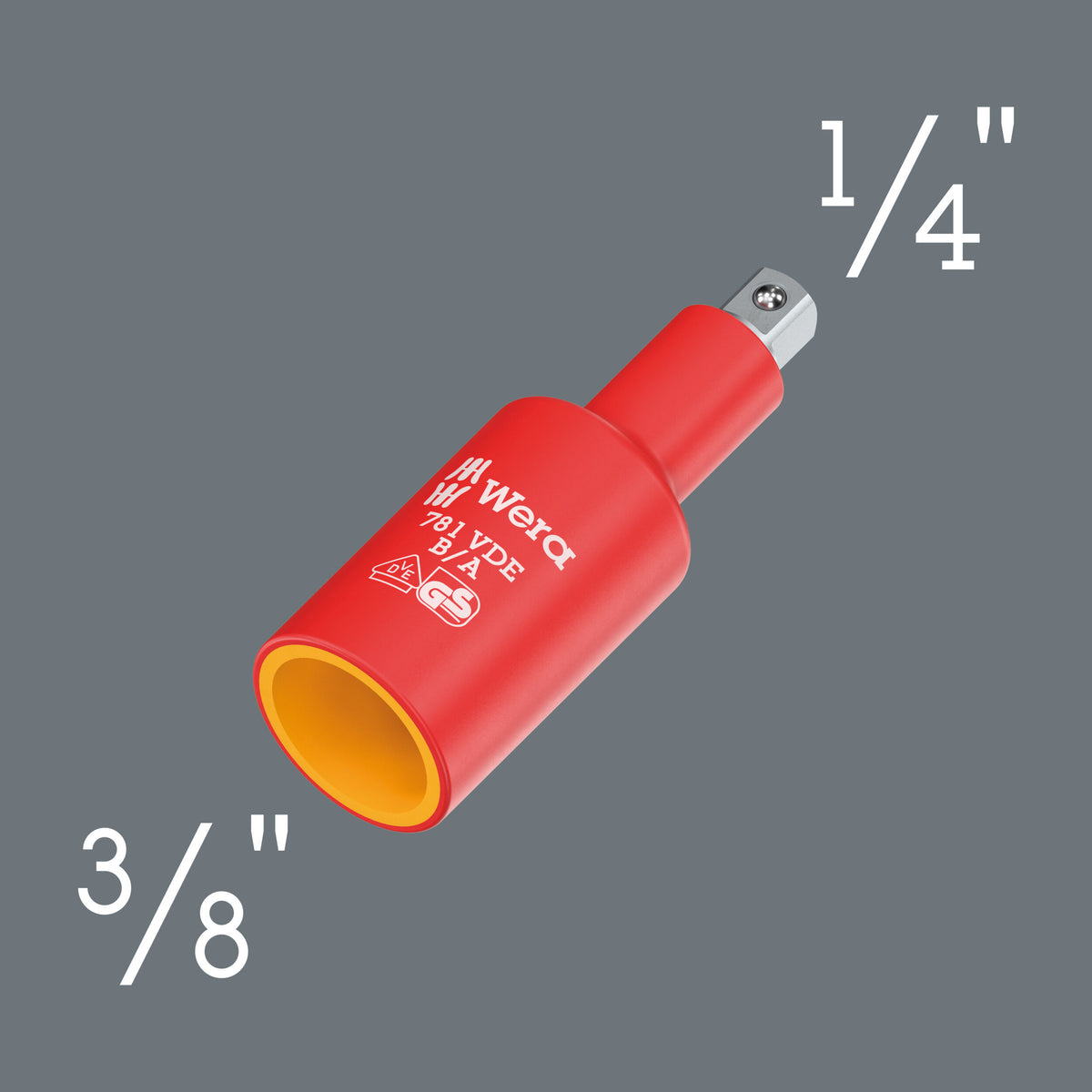 Wera 05024692001 781 B/A VDE CONNECTOR, INSULATED, 3/8", 781 B/A X 1/4 X 66 MM X 3/8" - image 2
