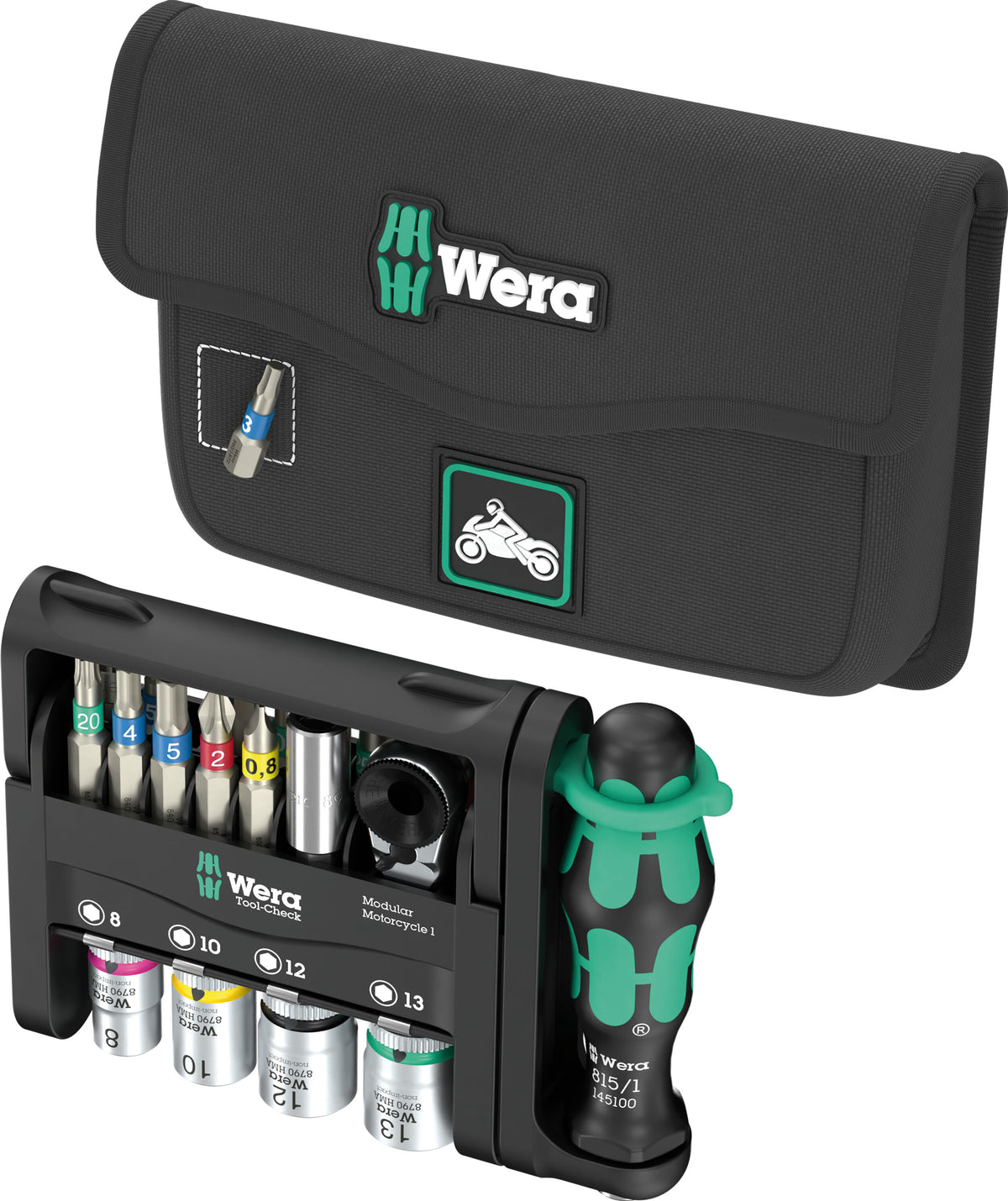 Wera 05049030001 TOOL-CHECK MODULAR MOTORCYCLE 1, 21 PIECES
