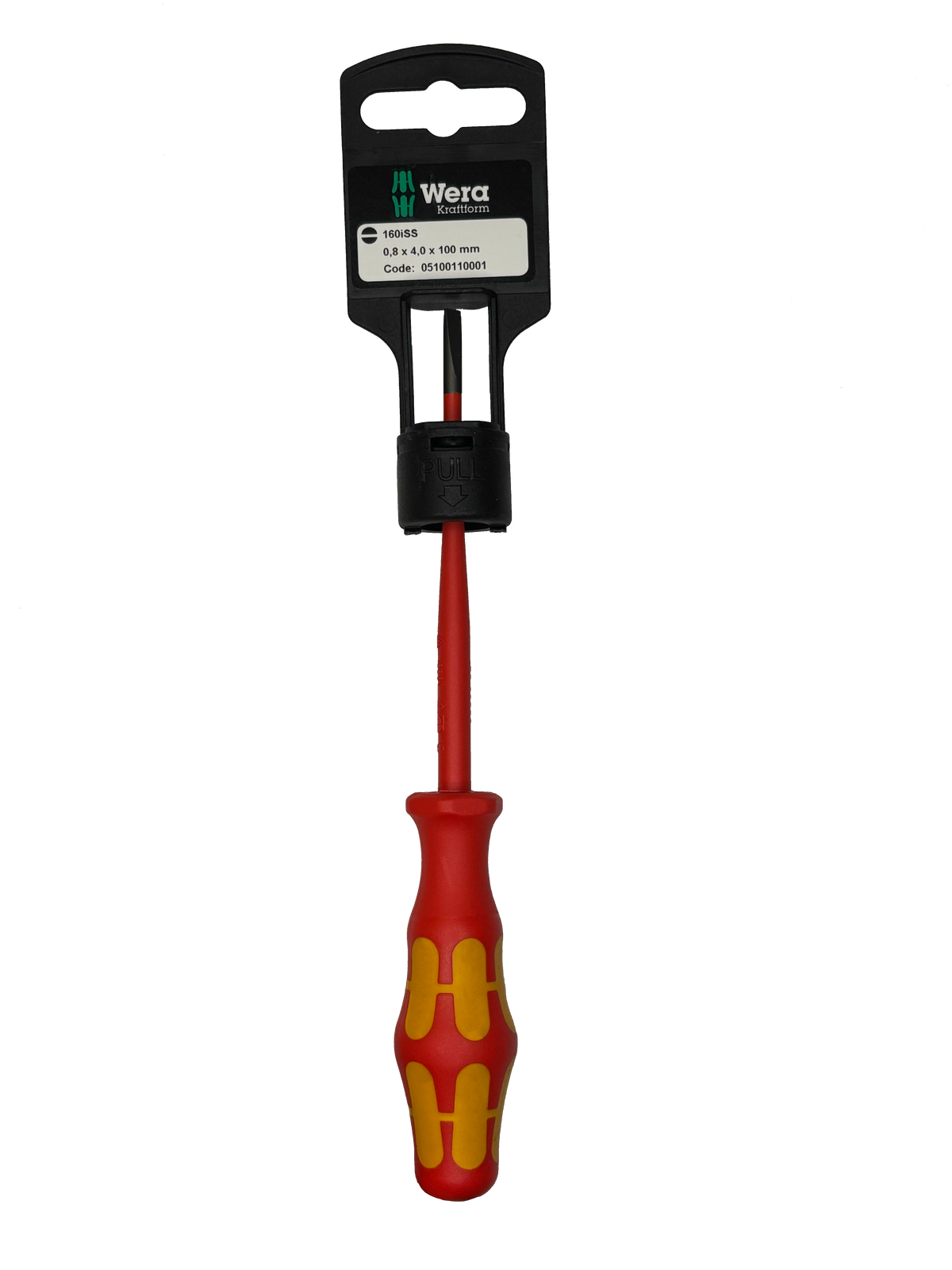 Wera 05100110001 160ISS 0,8 X 4,0 X 100 MM HANG-TAG VDE INSULATED SCREWDRIVER