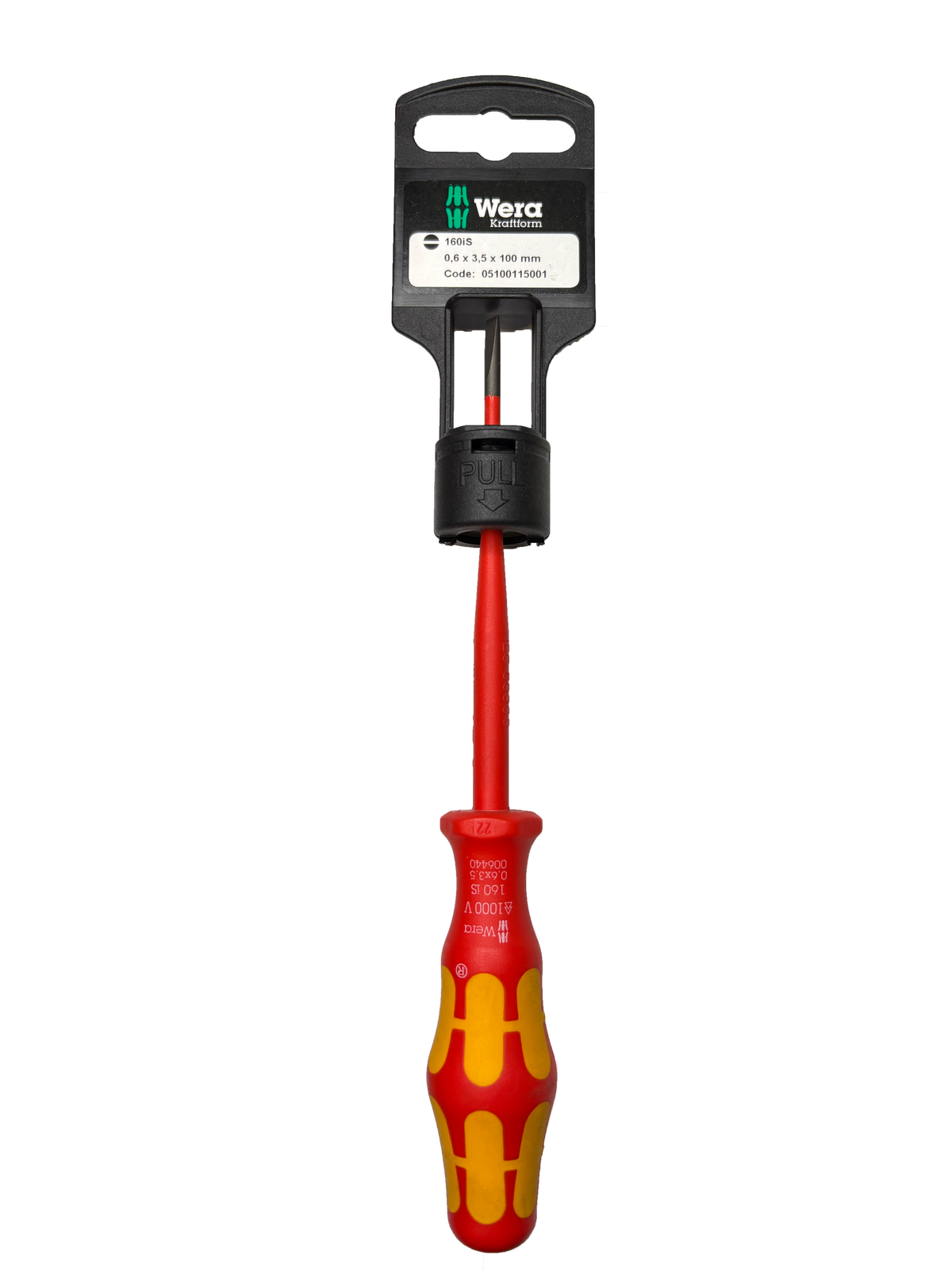 Wera 05100115001 160IS 0,6 X 3,5 X 100 MM HANG-TAG VDE INSULATED SCREWDRIVER