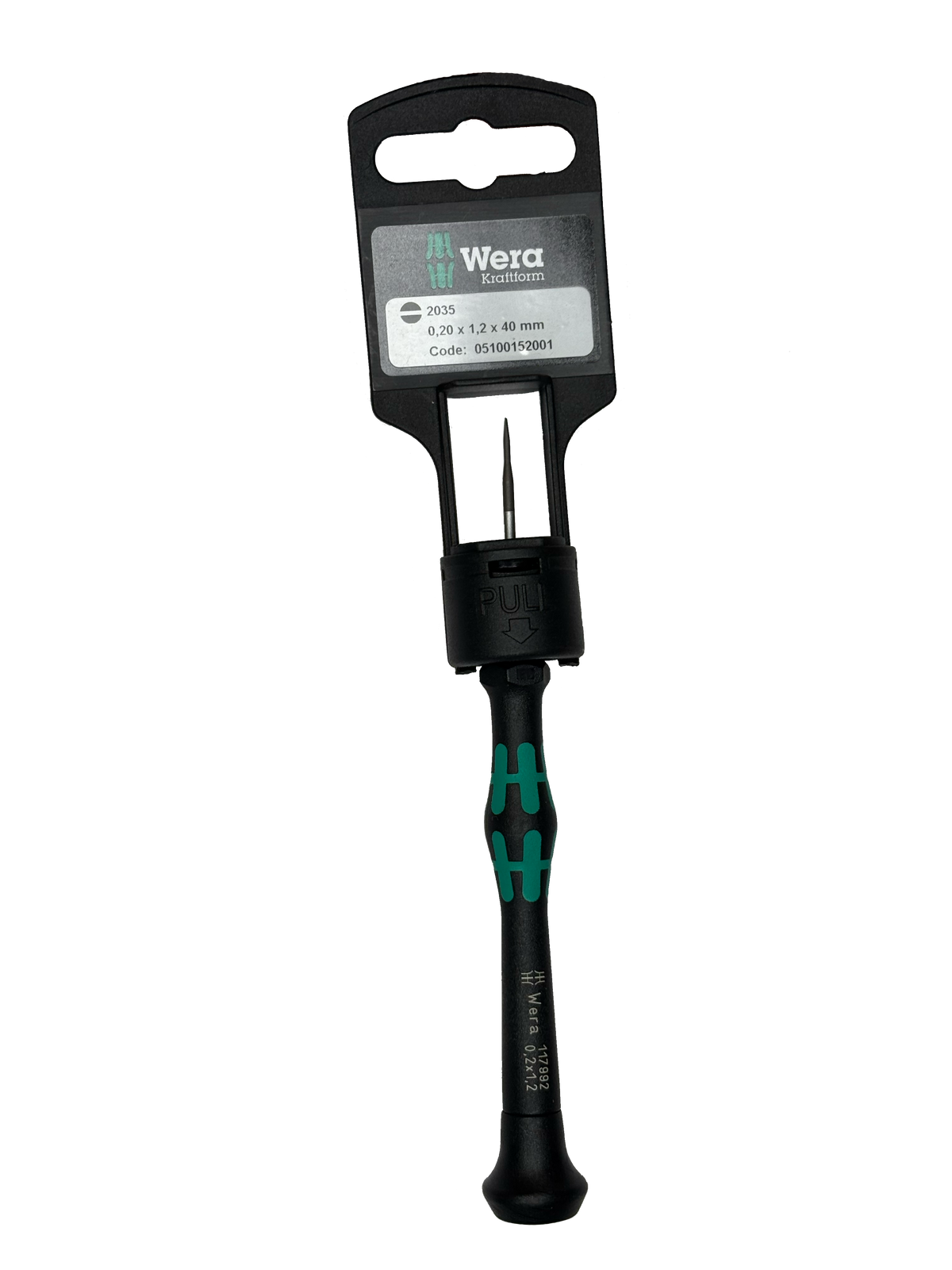 Wera 05100152001 2035 0,20 X 1,2 X 40 MM HANG-TAG MICRO S/DRIVER FOR SLOTTED SCREWS