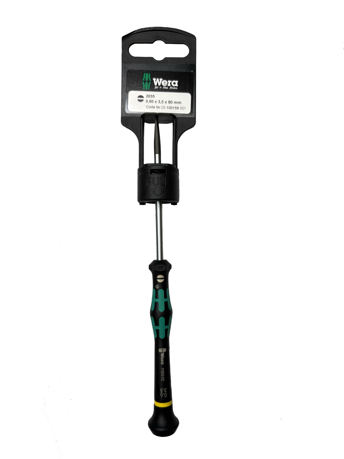 Wera 05100159001 2035 0,60 X 3,5 X 80 MM HANG-TAG MICRO S/DRIVER FOR SLOTTED SCREWS