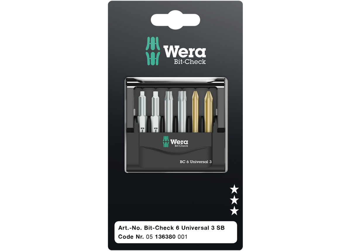 Wera 05136380001 BIT-CHECK 6 UNIVERSAL 3 SB
